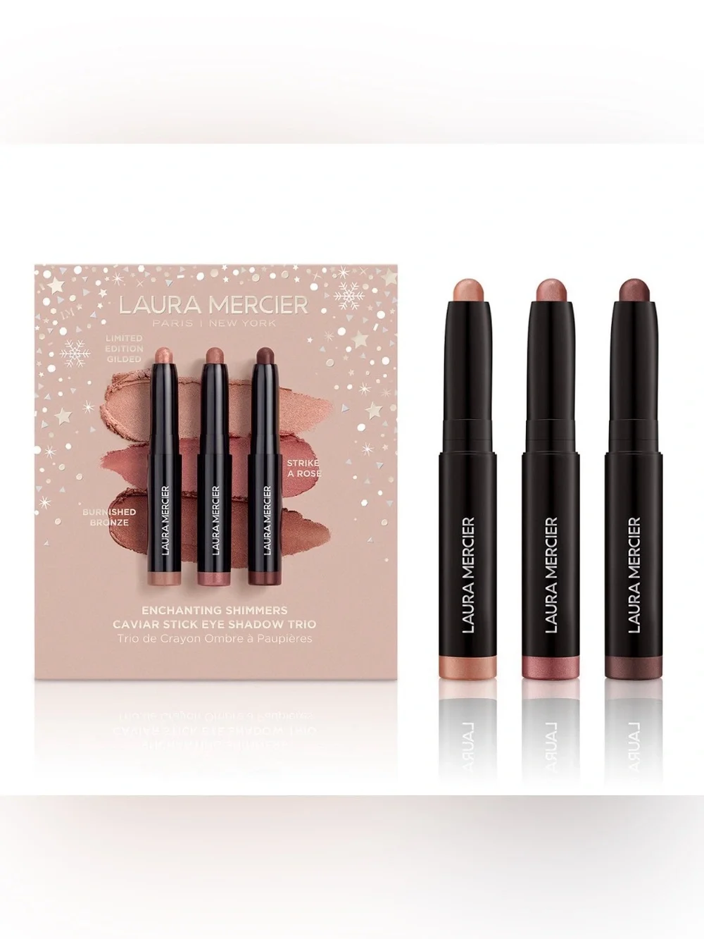 Laura Mercier 3-Pc. Enchanting Shimmers Mini Caviar Stick Eye Shadow Set NIB